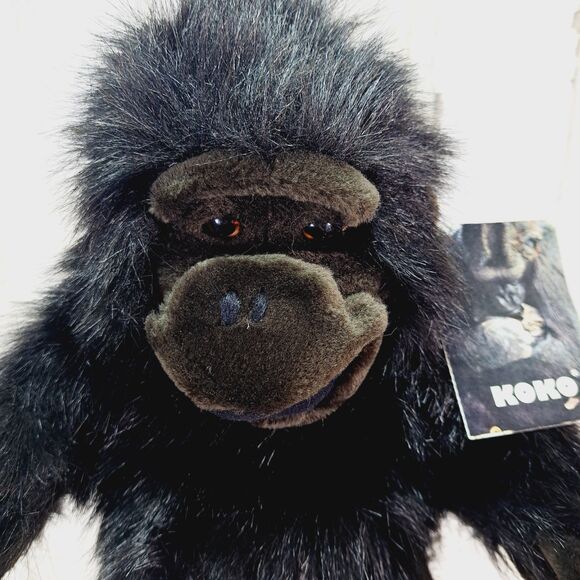 DAKIN KOKO Gorilla & KITTEN Plush Hand Puppet 1986 Vintage w/ Tag Sign Language - Picture 2 of 14